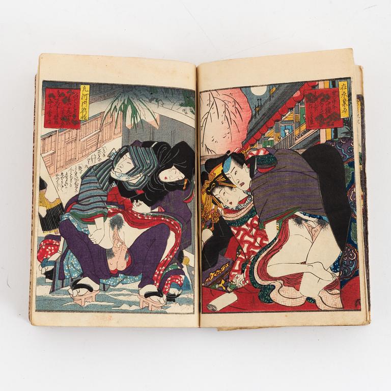 Koikawa Shozan, bok, shunga, Japan 1857.