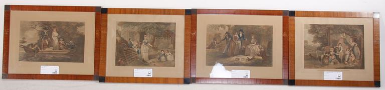 GRAFISKA BLAD, 4 st. England 1800-tal.