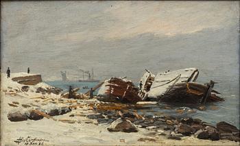 ANDREAS RIIS-CARSTENSEN, oil on panel signed and dated.