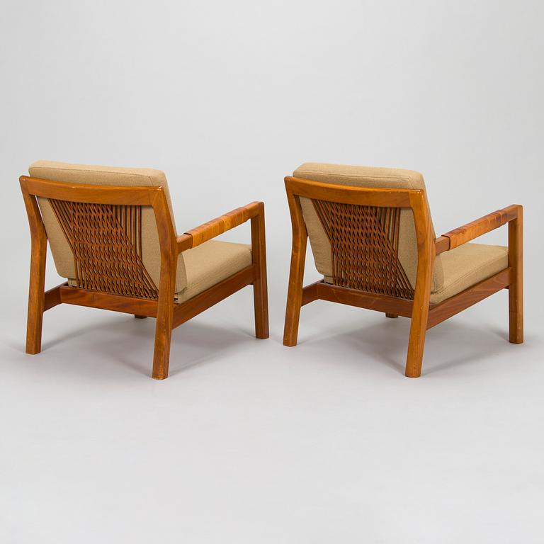 Carl Gustaf Hiort af Ornäs, a pair of late 1950s 'Rialto' open armchairs, Puunveisto Oy - Träsnideri Ab, Finland.