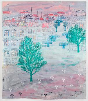 CHRISTINA KNALL, olja på duk, signerad.