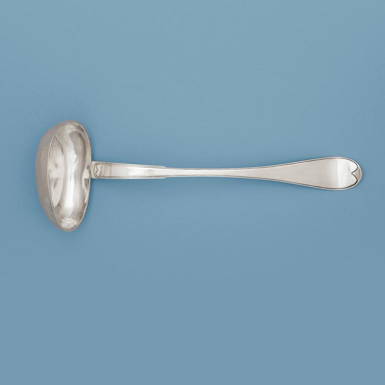 A Swedish 18th century silver ladle, makers mark of Pehr Zethelius, Stockholm 1797.