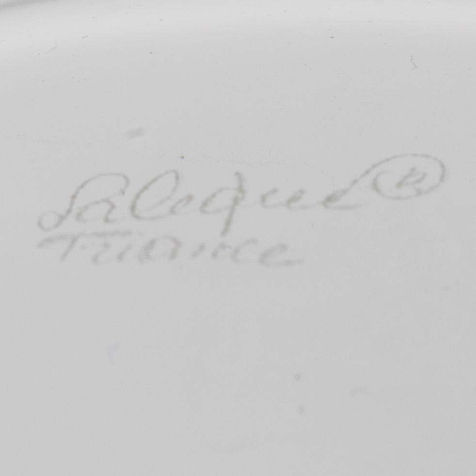 SERVISDELAR, 10 st, "Bourgueil" kristall, etikettmärkta Lalique, Paris, 1900-talets slut.