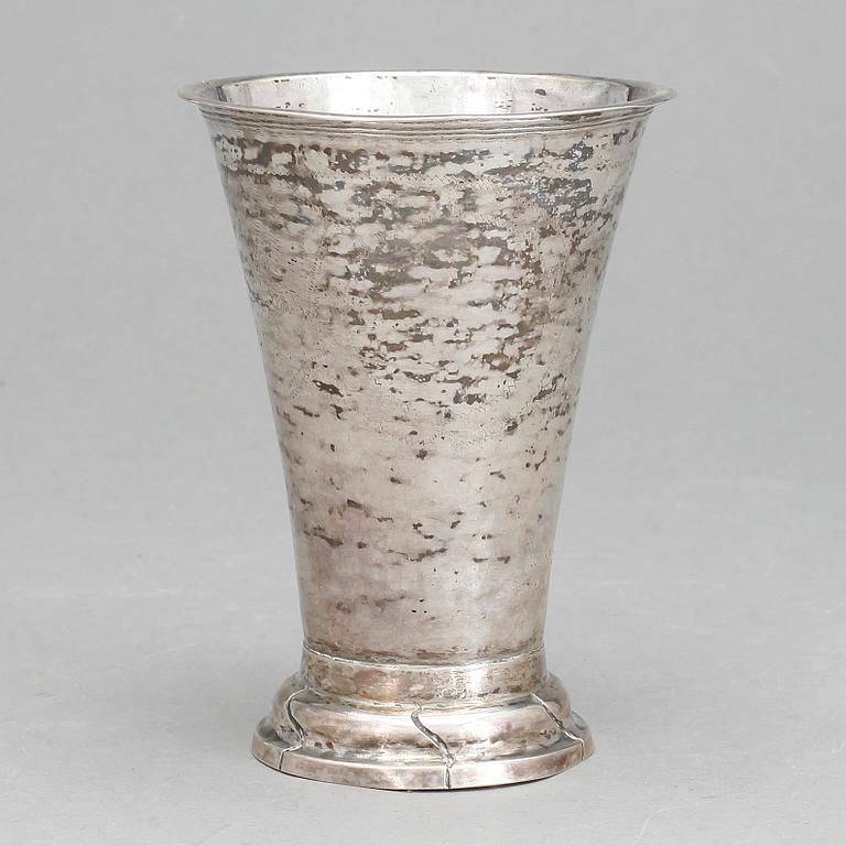 BÄGARE, silver, Carl Fredrik Seseman, Arboga, 1814, vikt ca 84g.