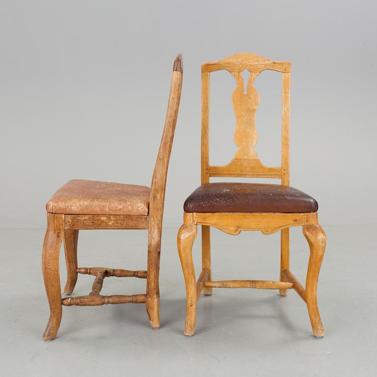 STOLAR, 6 stycken snarlika, senbarock/rokoko, 1700-tal.