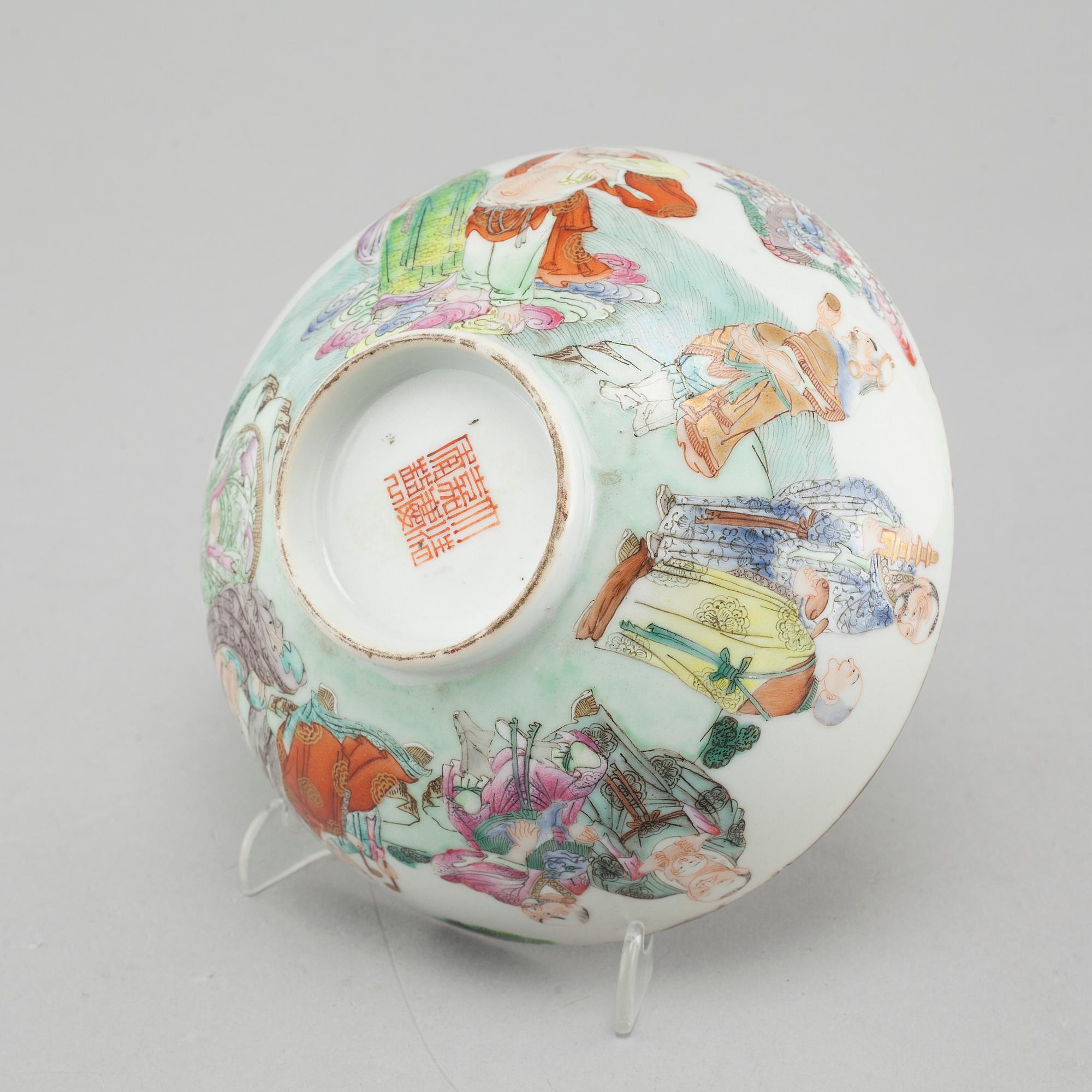 A 8 pcs Chinese porcelain tea set, 18th/19th century.