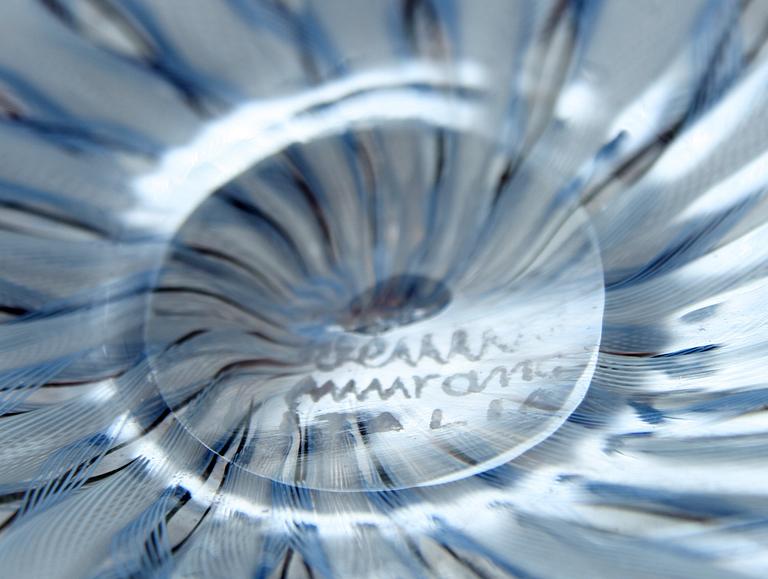 NÄSDUKSSKÅL, glas, Venini, Murano, Italia.