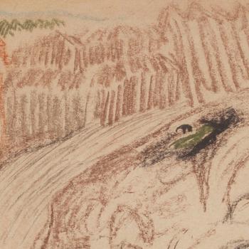 Carl Fredrik Hill, An Elephant by the Waterfall.