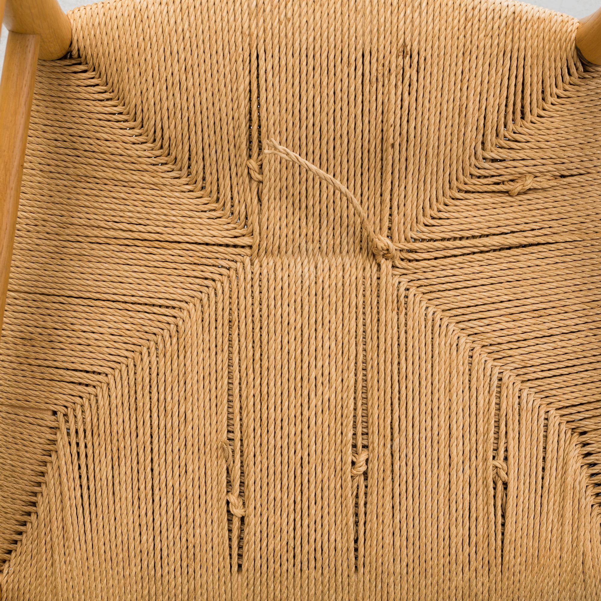KAARE KLINT, chairs, a pair, "Kirkestolen", Gemla, Diö. Signed with label. Probably 1960s / 70s.