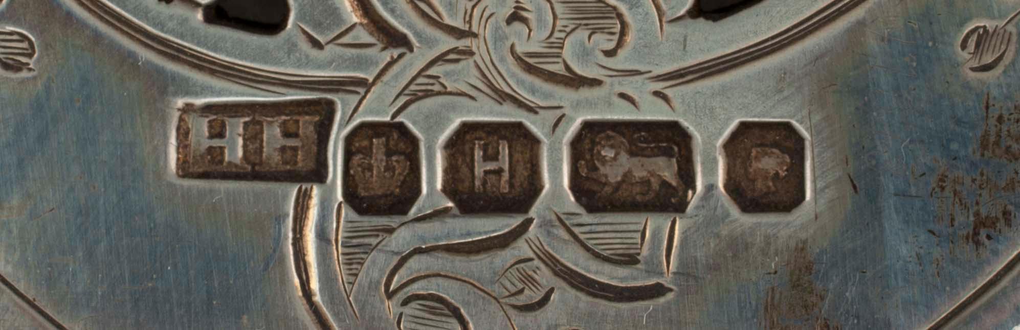 FISKBESTICK, silver och ben, Harrison Bros & Howson, Sheffield, 1875. Tot. vikt ca 323 gr.