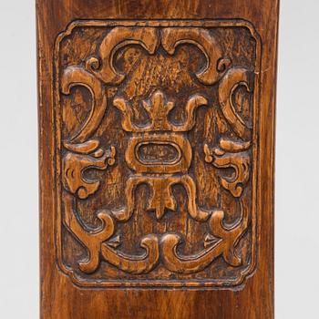 A Chinese wooden armchair, 20th century.