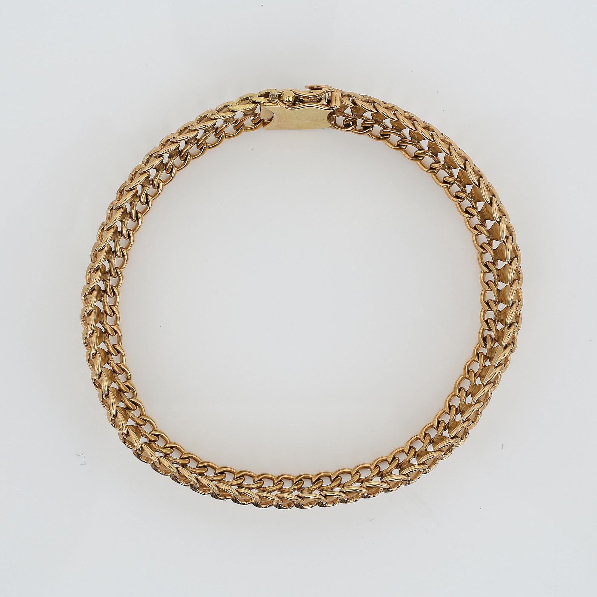 ARMBAND, 18K guld, Spanien, efter 1934. Vikt ca 25 g.