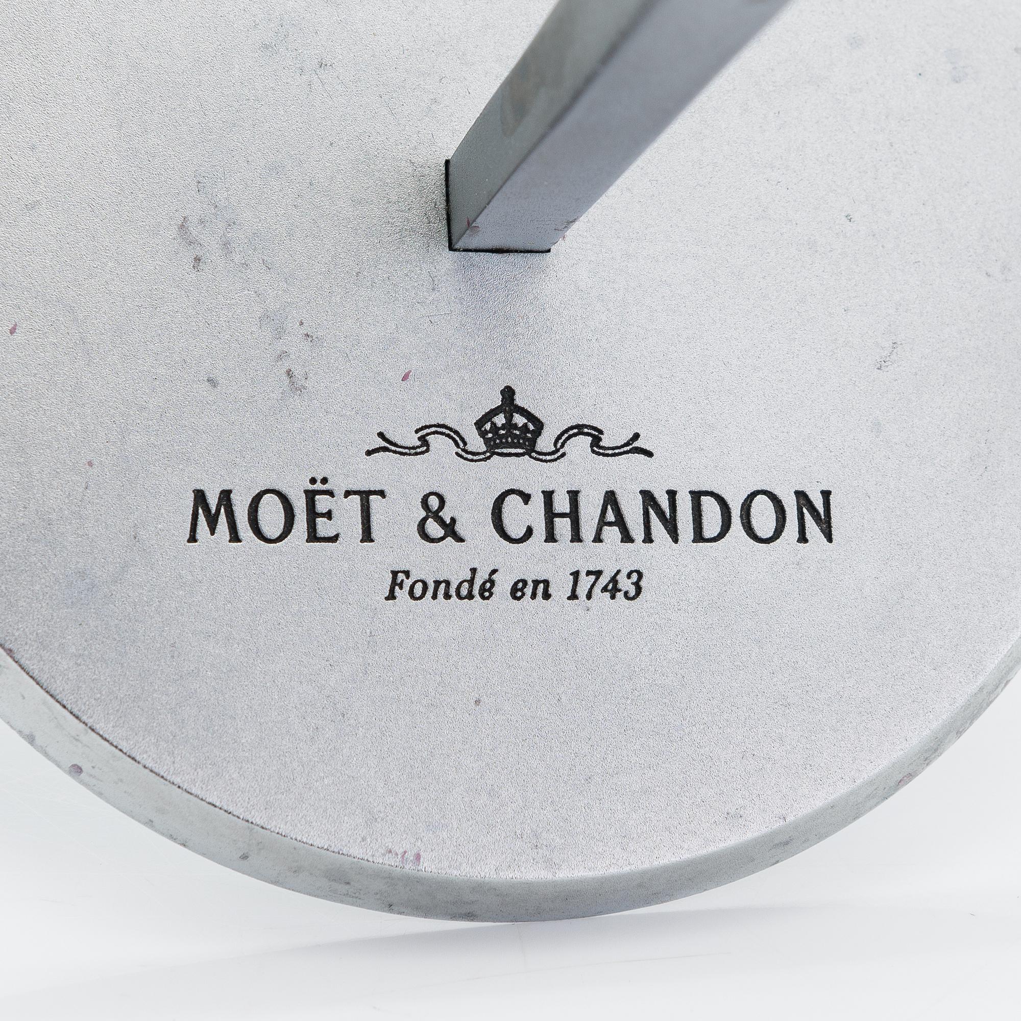 Philppe Di Méo, Candlesticks/ champagne glass holders, 4 pcs, Moët & Chandon.