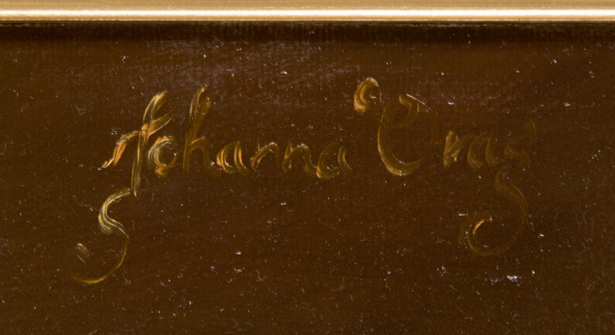 Johanna Oras, olja på duk, signerad.