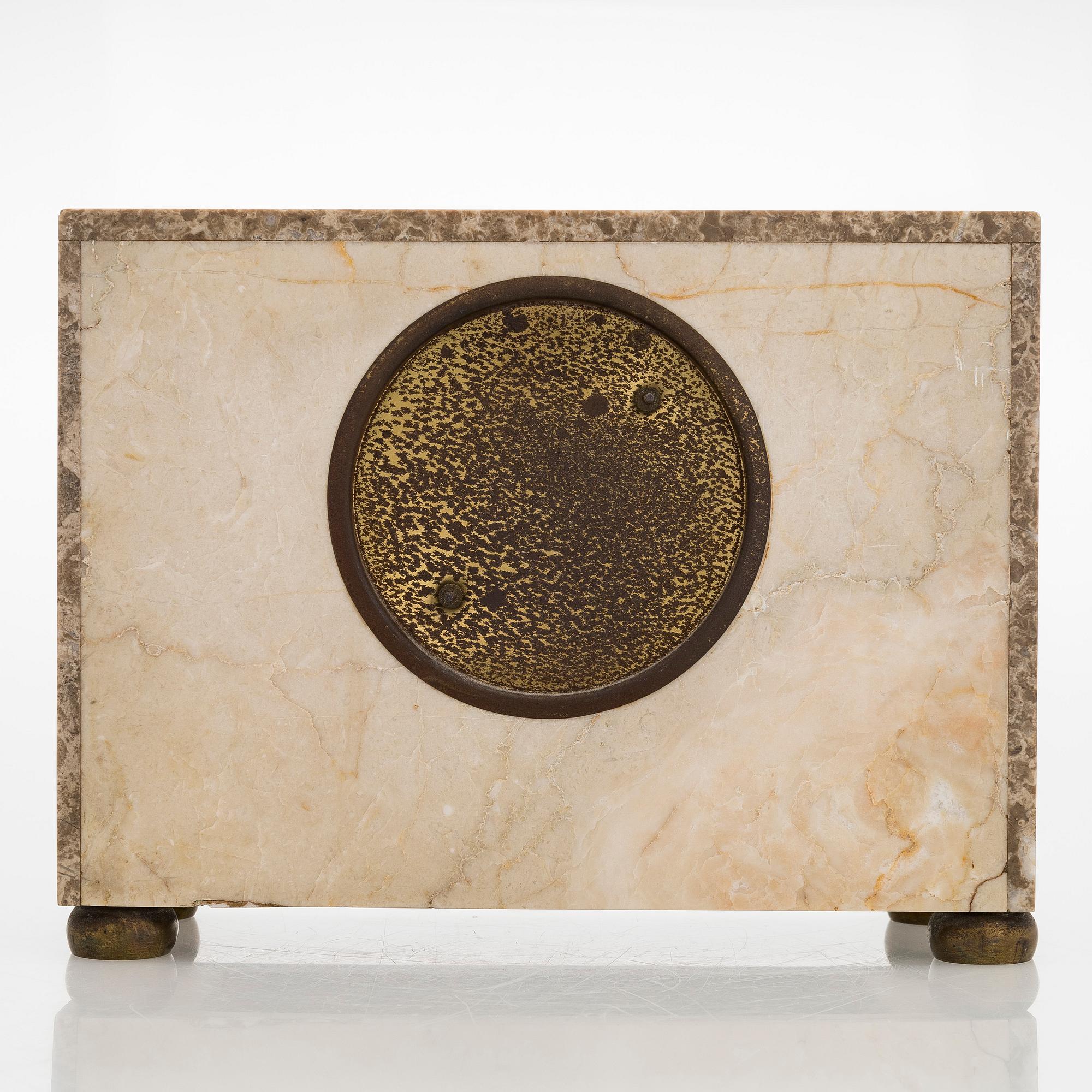 Pöytäkello, art deco, 1920/30-luku.