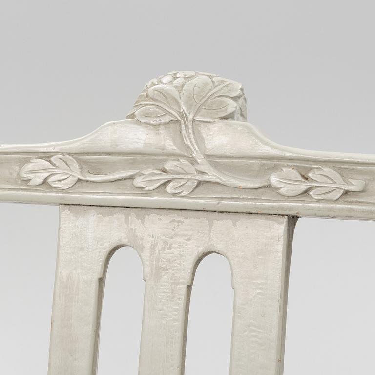 Stol, av Abraham Alfwardt (mästare i Stockholm 1770-98), Gustaviansk.