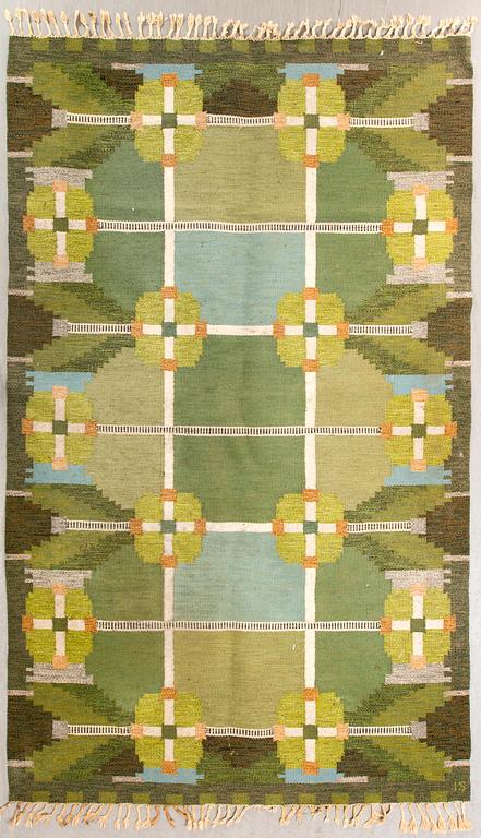 A Swedish flat weave carepet Ingegerd Silow 297x197 cm.