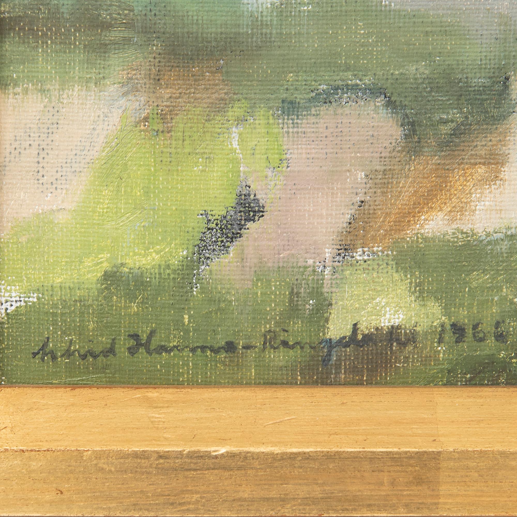 Astrid Harms-Ringdahl, Fishing shed and boat, motif from Österlen.
