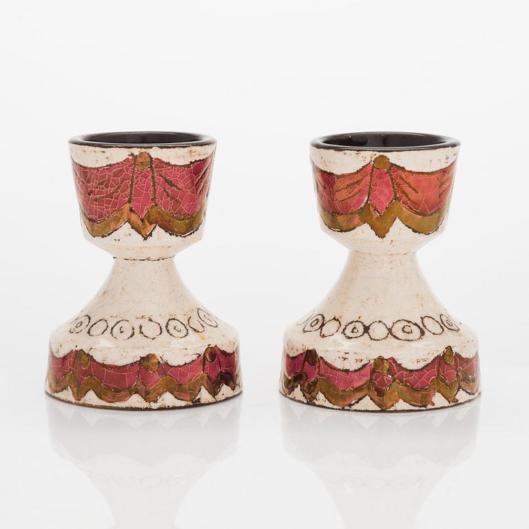 Birger Kaipiainen, munakuppipari, kivitavaraa, signeerattu Kaipiainen.