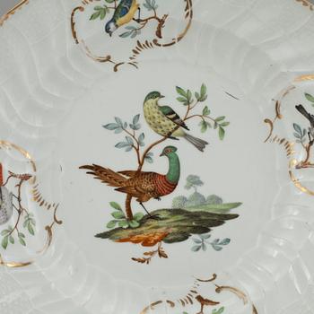 TALLRIKAR, 3 stycken, porslin, Meissen, Tyskland, ca 1763-74.