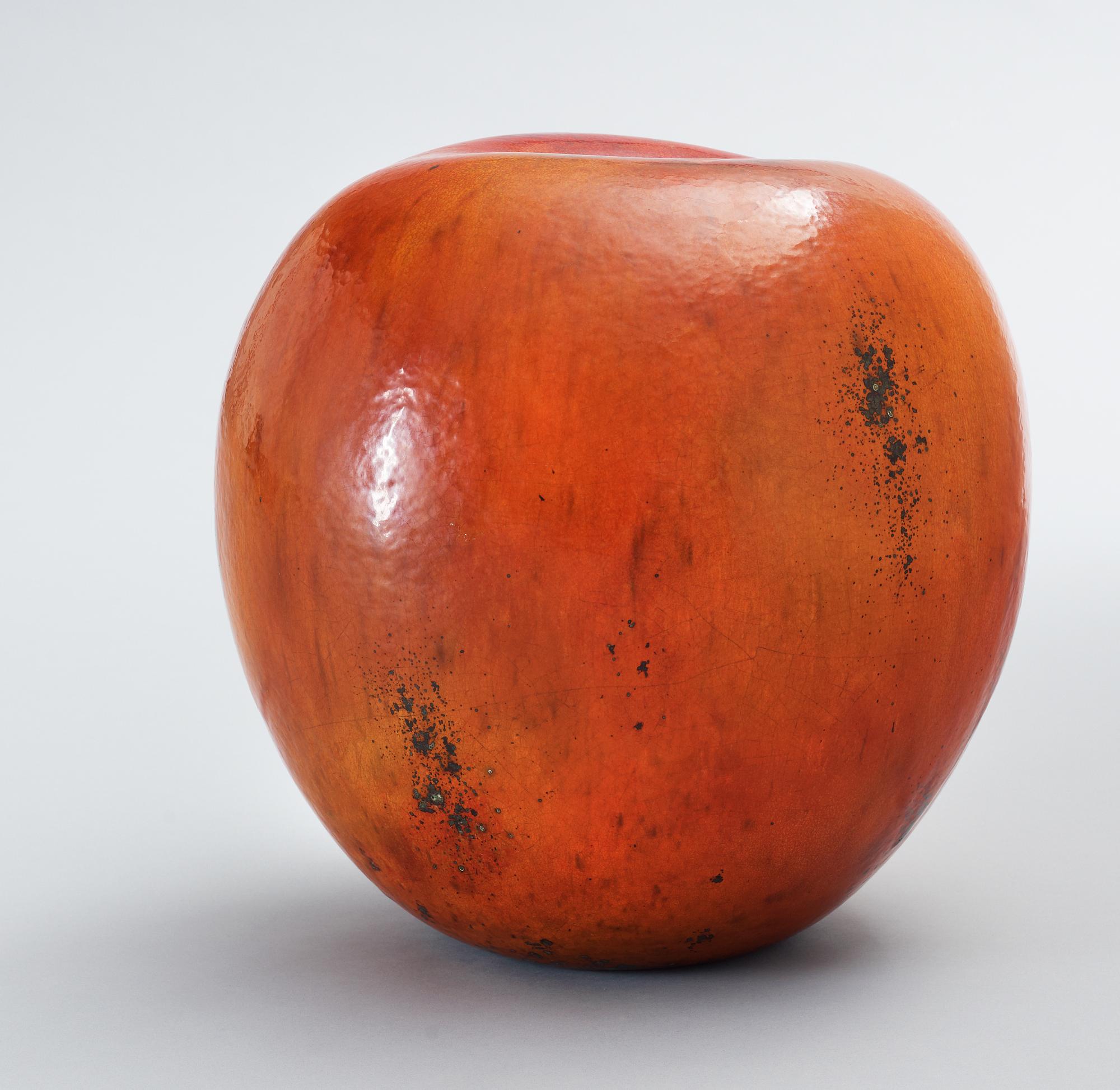 A Hans Hedberg faience apple, Biot France.