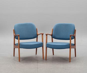 FÅTÖLJER, ett par, "Domus", Inge Andersson, Bröderna Andersson, 1960-tal.