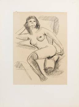 EROTICA, MAPP med blyertsteckningar och litografier, Frankrike, 1900-tal.