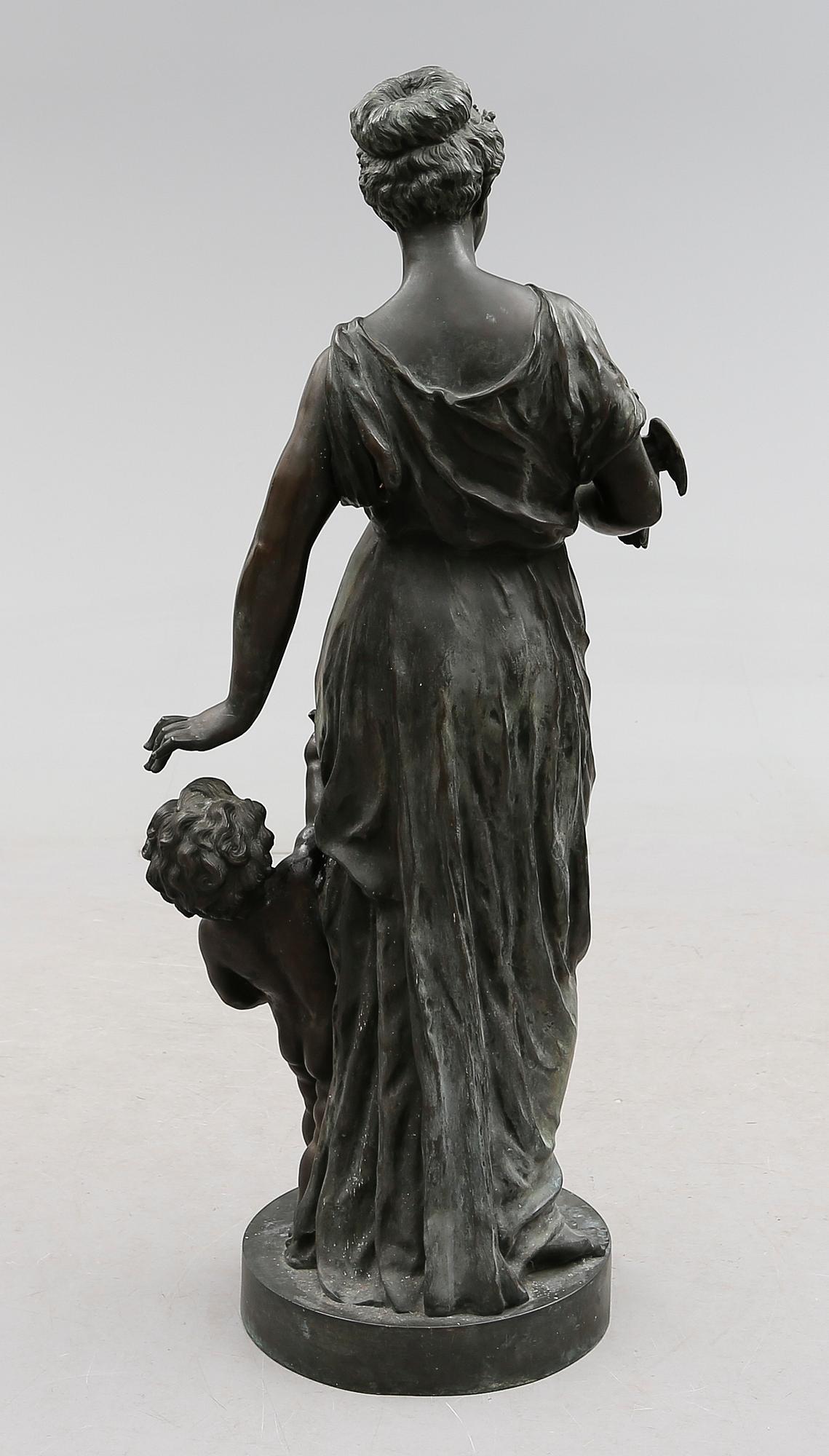 SKULPTUR, brons, "Stella", omkring år 1900.