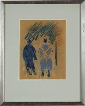 Inge Schiöler, pastel, signerad.