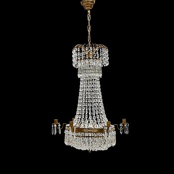 LJUSKRONA, gustaviansk stil, 1900-talets första hälft. Höjd ca 75 cm.