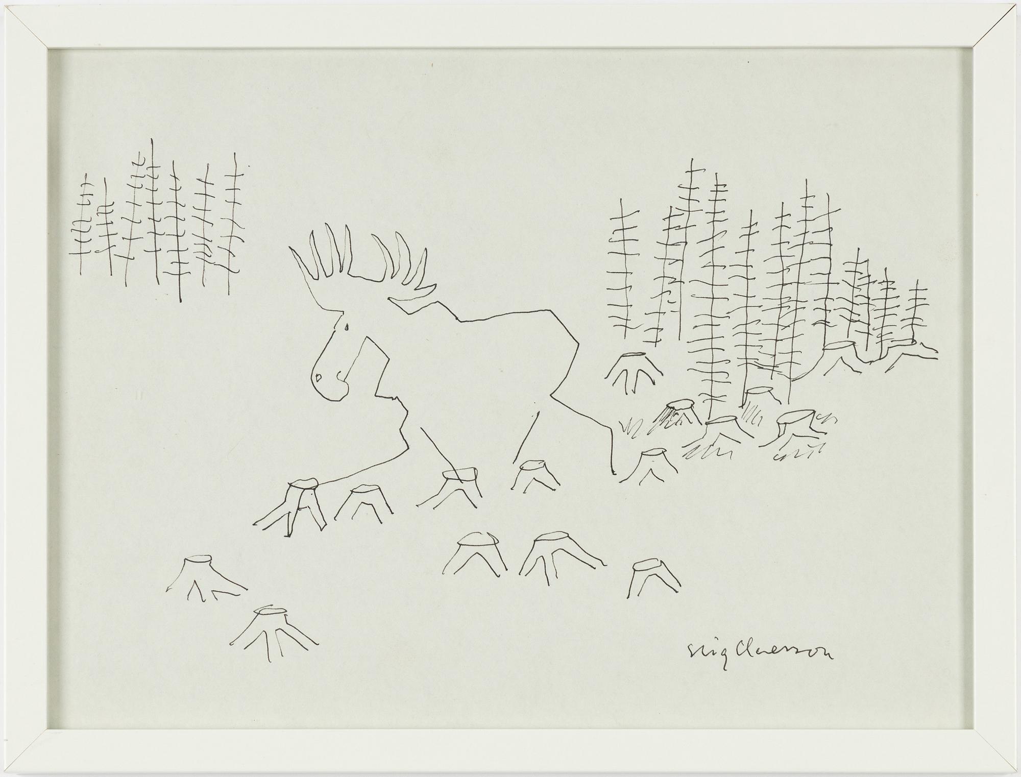 Stig Claesson, Älg på hygge.