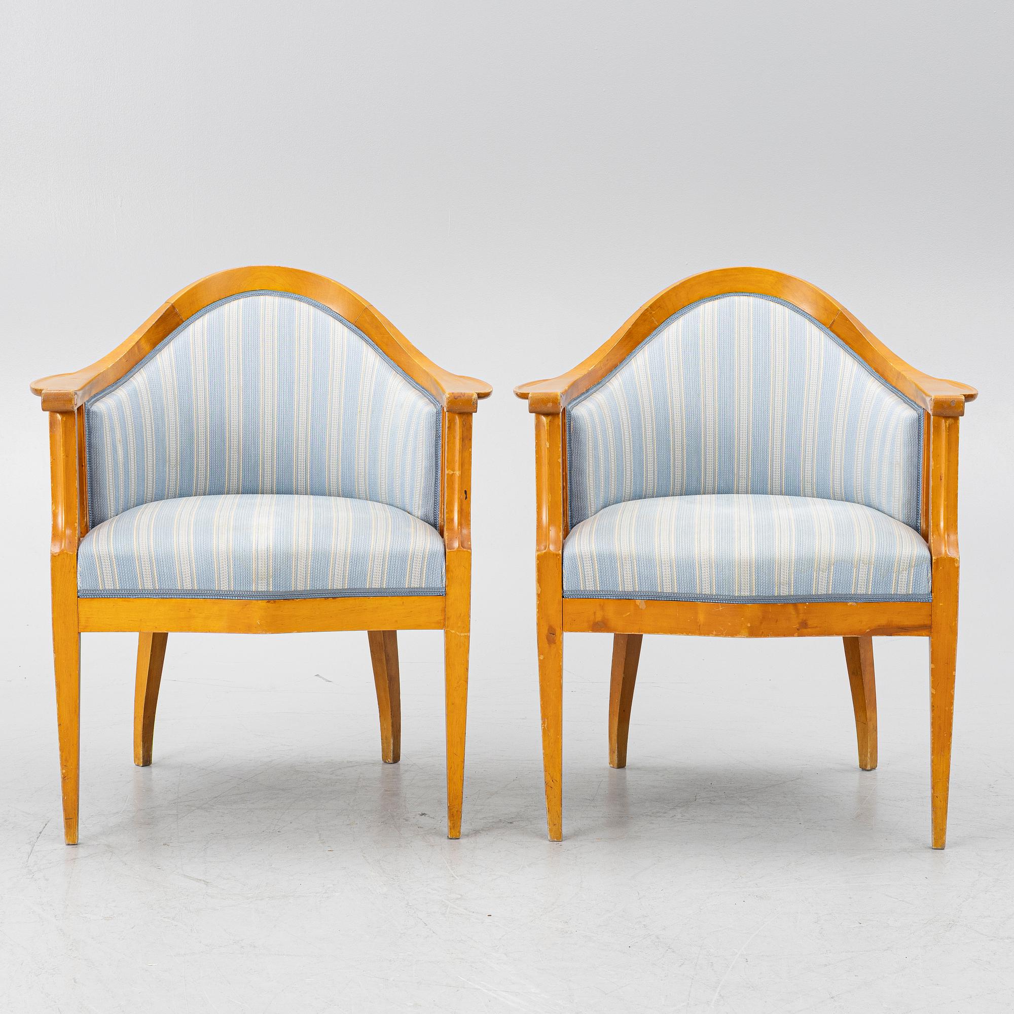 A pair of armchairs, Nordiska Kompaniet, first half of the 20th century.