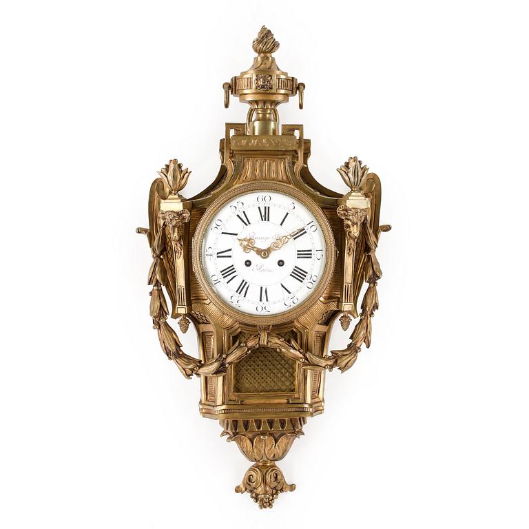 VÄGGPENDYL, med slag, Louis XVI-stil, Frankrike, omkring 1900.