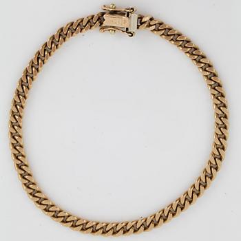 ARMBAND, guld 18k, svensk kontrollstämpel, 1900-talets andra hälft. Vikt ca 16 gram.