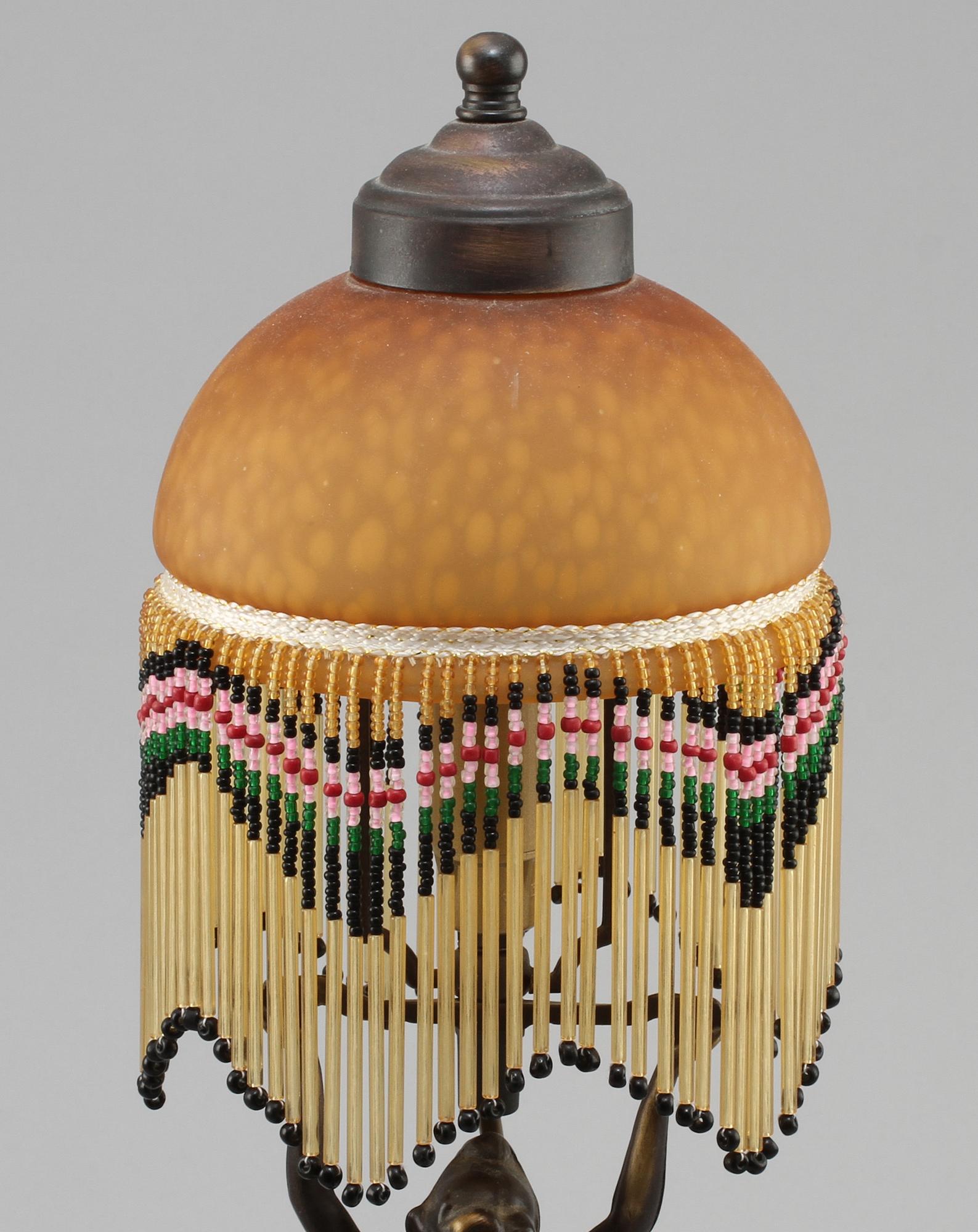 BORDSLAMPA, metall, jugendstil, modern tillverkning.