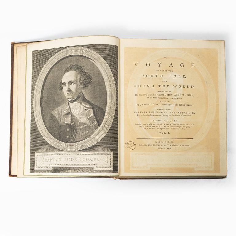 Two volumes of Cooks travels, with 37 engraved plates + maps and charts.