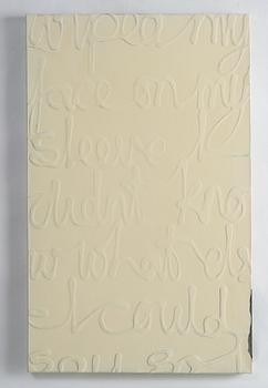 Maria Chevska, mixed media on canvas, signed and dated 2001 on verso.