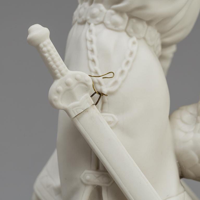 TWO PARIAN FIGURES, Rörstrand and Gustafsberg, ca 1900.