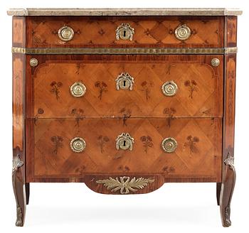 505. A Gustavian late 18th Century commode attributed to J. Hultsten.