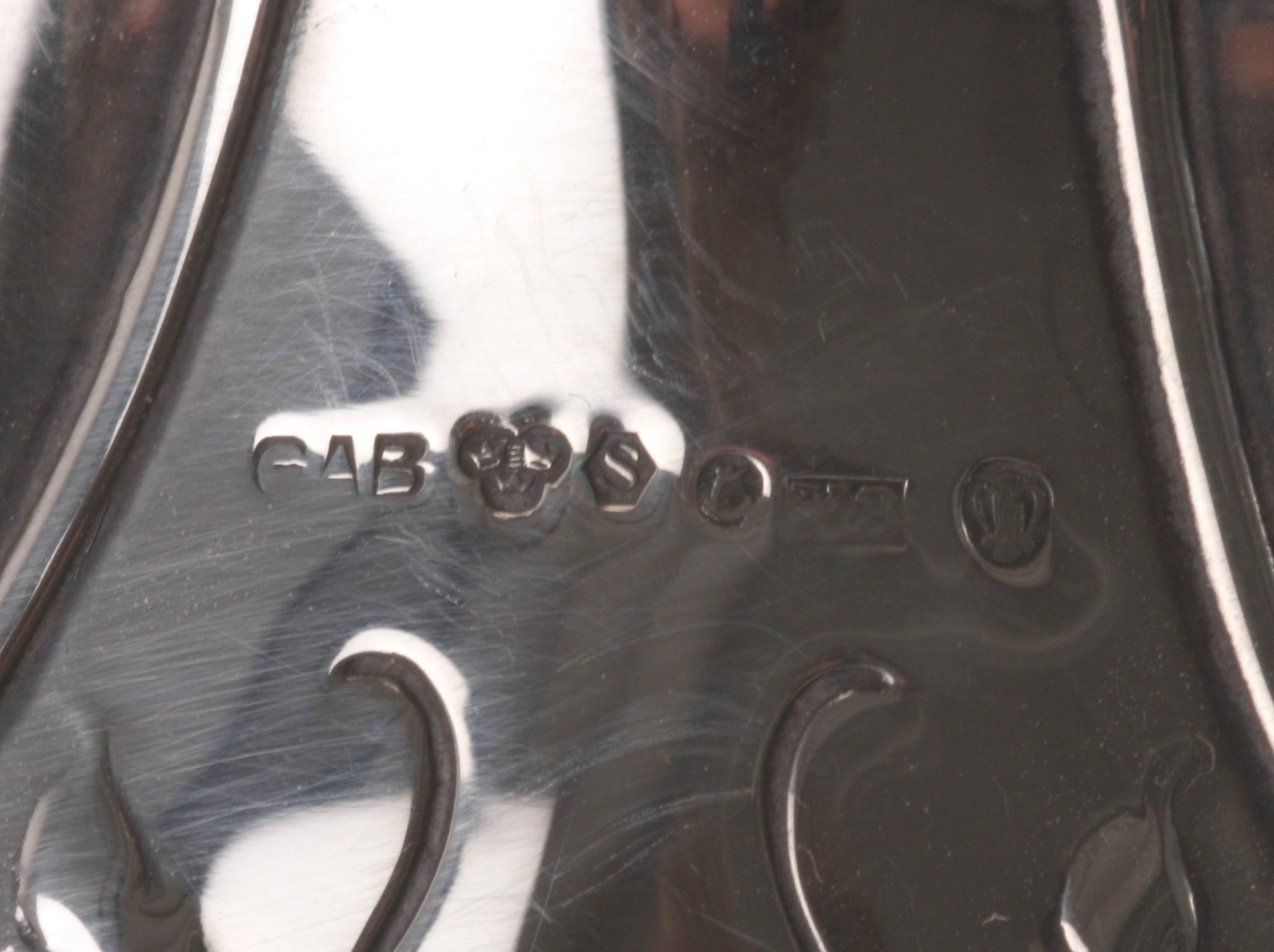 LJUSSTAKAR, ett par, silver, GAB 1949, barockstil.