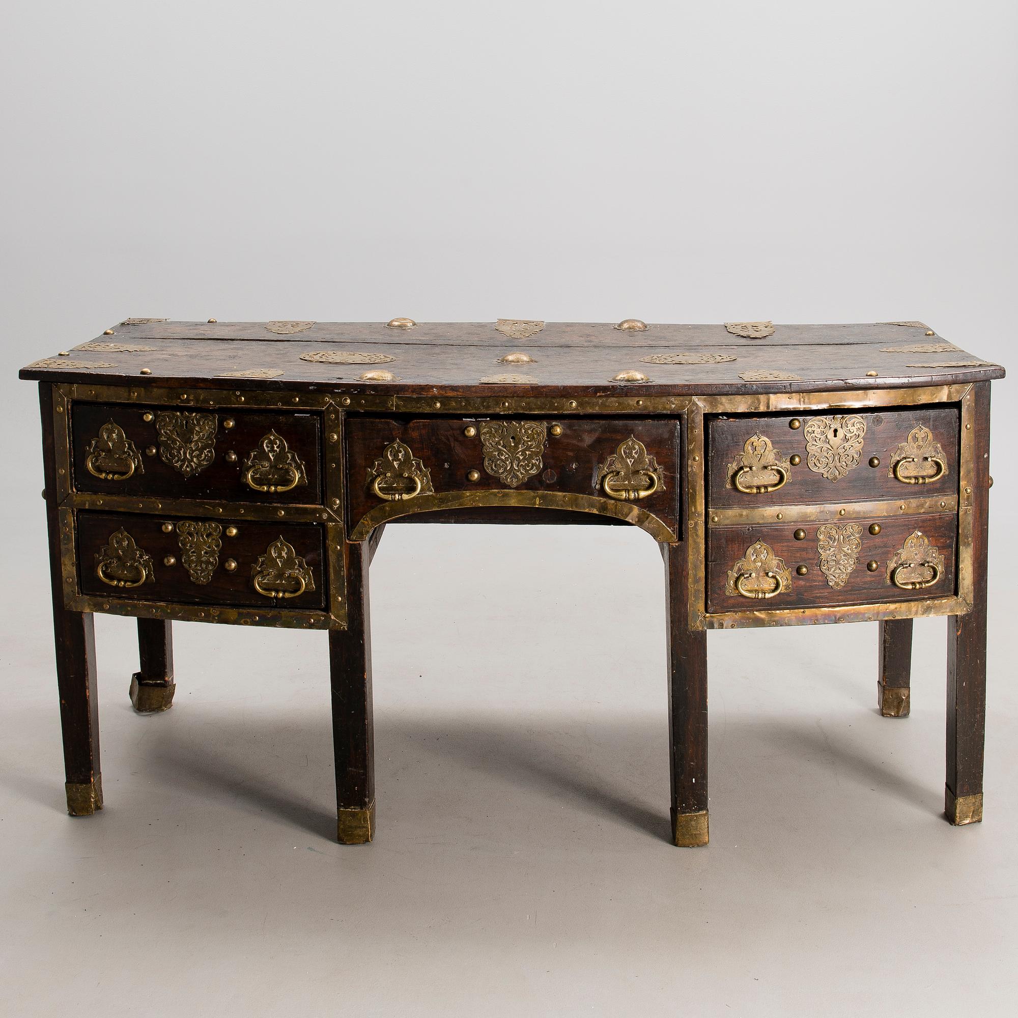 SKRIVBORD, indo-portugisisk stil, Indien sekelskiftet 1800/1900.
