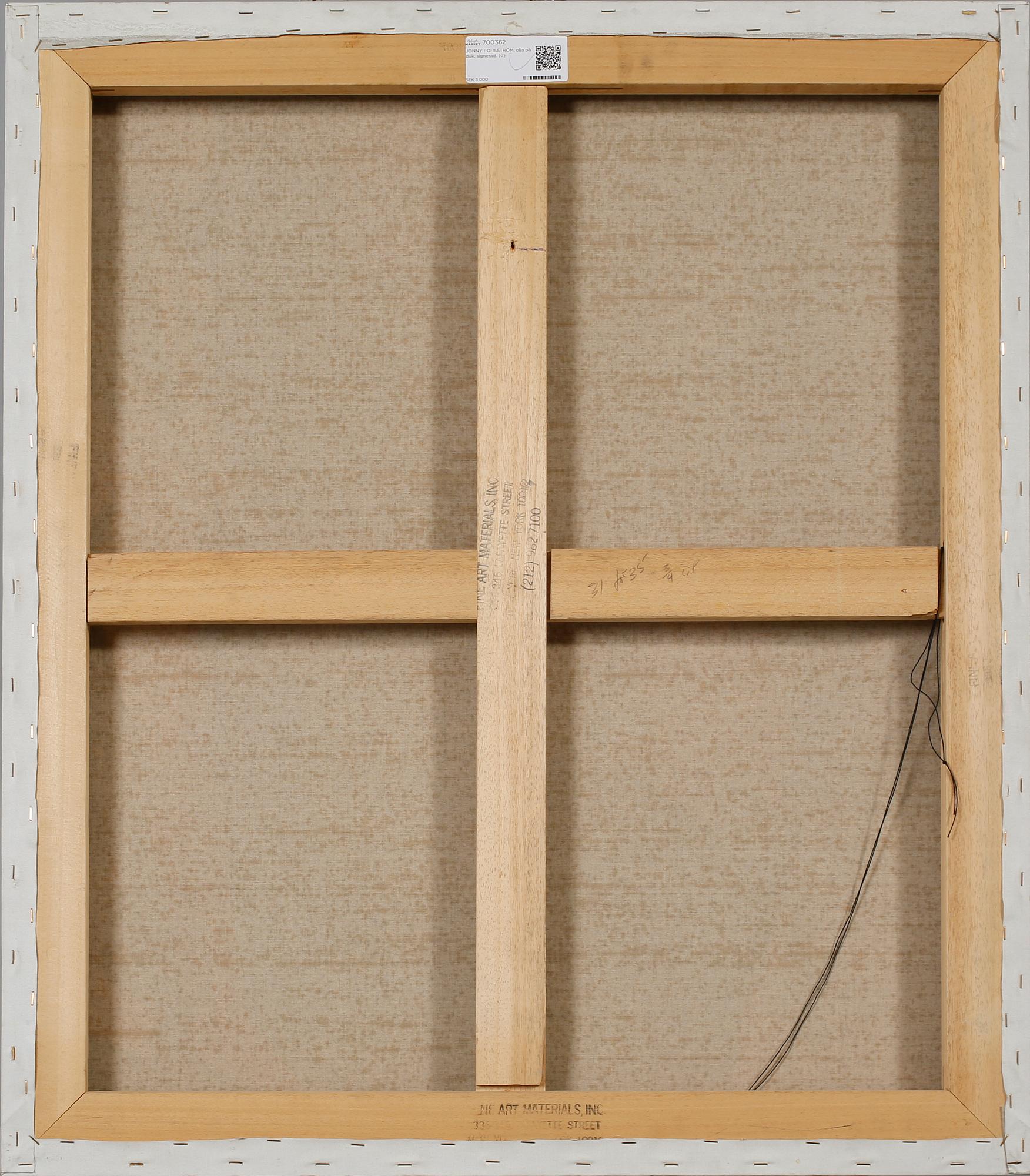 JONNY FORSSTRÖM, olja på duk, ej signerad.