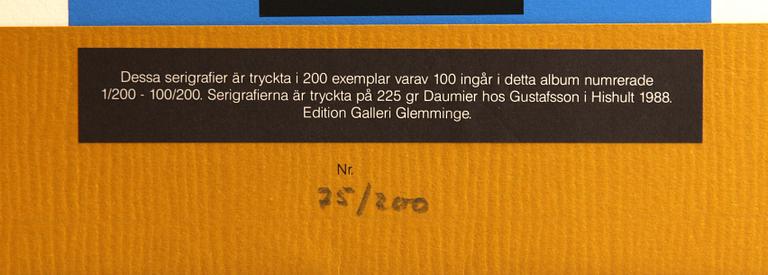 BENGT ORUP, mapp med 4 serigrafier, sign o numr 75/200.