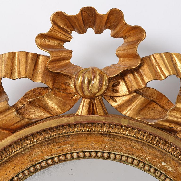 Spegellampett, för två ljus, Stockholmsarbete, sent 1700-tal, Gustaviansk.