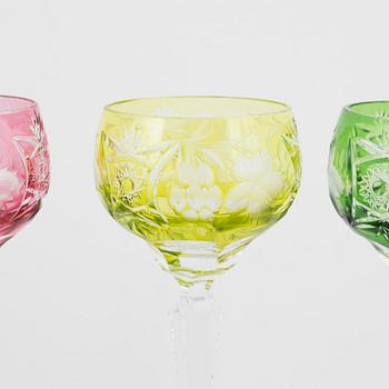 A set of 18 glasses, 20th century.
