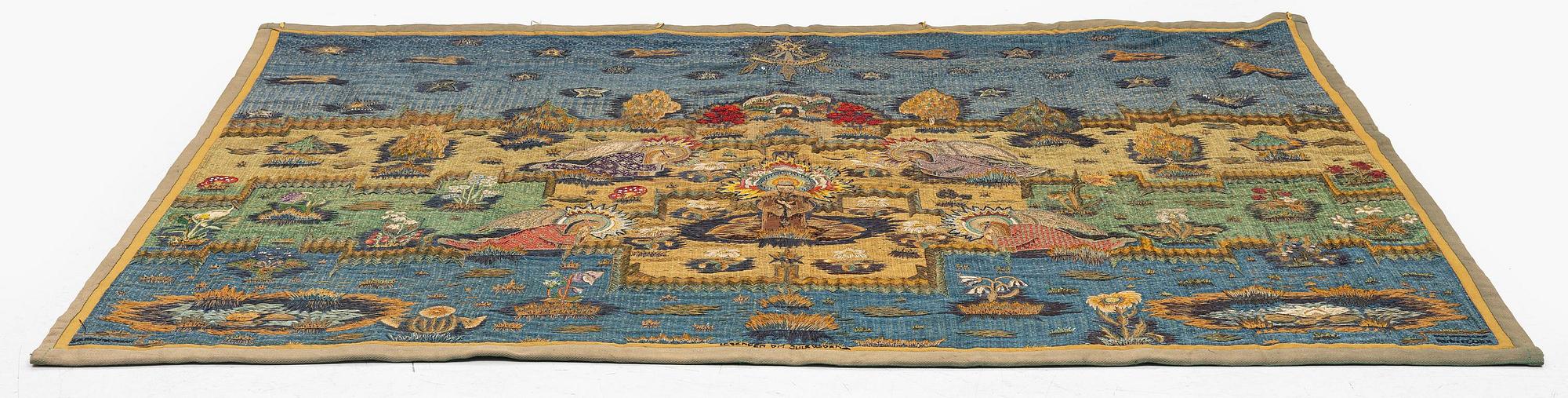 Ruth Fischer, a tapestry, "The Legend of the Christmas Roses", 147 x 199, Saint Birgitta School, Stockholm.