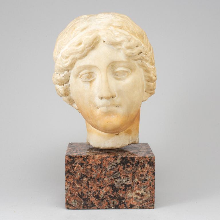 A 20th century marble bust.