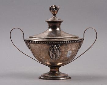 SOCKERSKÅL, silver, gustaviansk, Anders Brandt, Norrköping 1788.