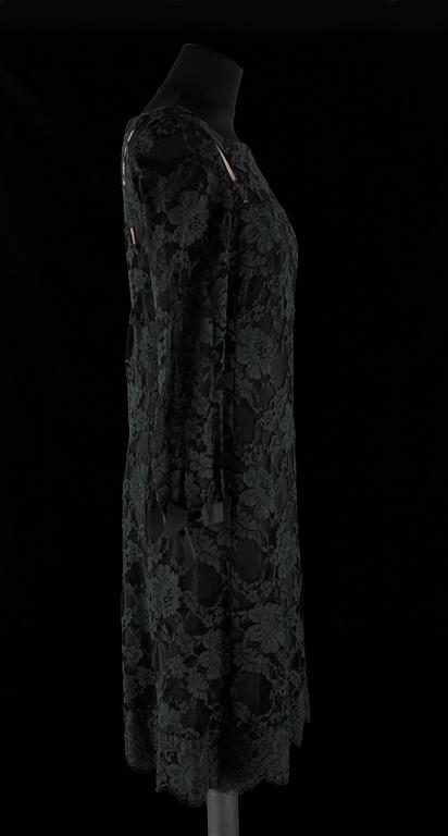 A 1970s black evening dress by Frank Usher.
