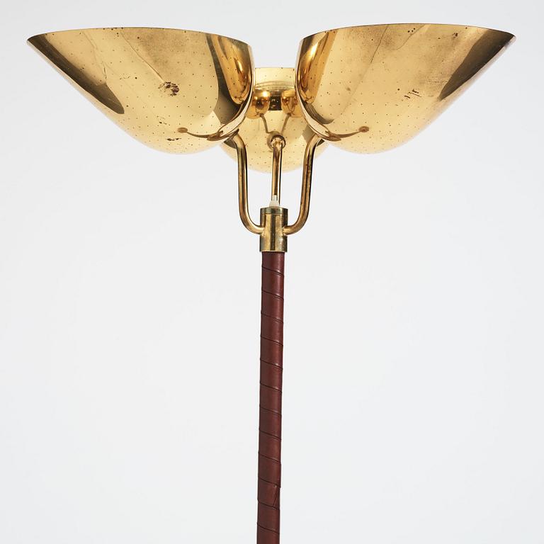 Carl-Axel Acking, a rare model "2645" floor lamp, Bröderna Malmströms metallvarufabrik, Sweden 1940s-50s.